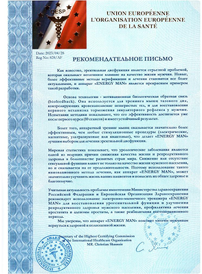 Рекомендационное письмо компании energyman